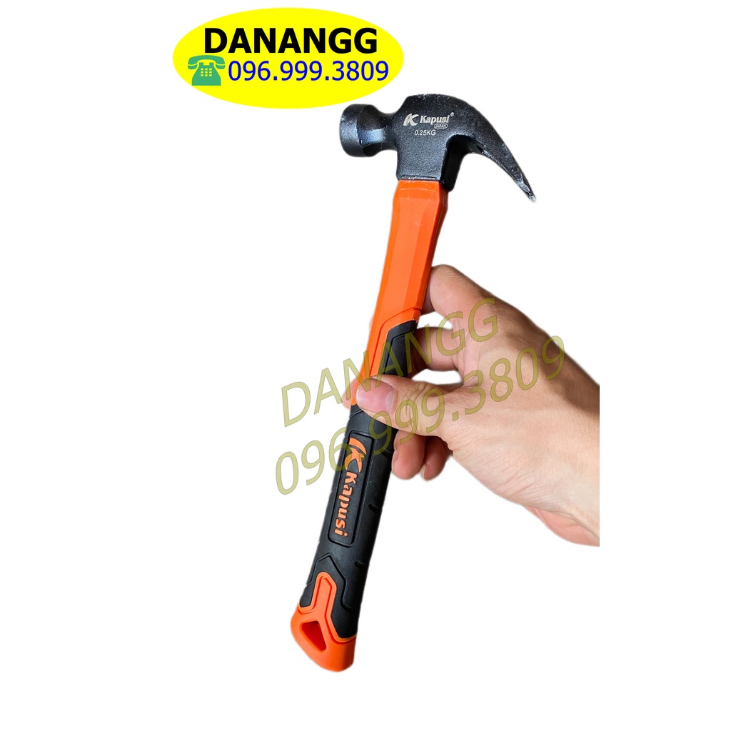 Búa đinh Kapusi Nhật Bản đầu búa nặng 250gr - búa sừng dê, búa đóng đinh, búa nhổ đinh