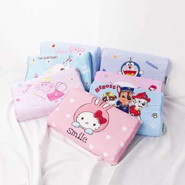 Gối đầu cao su cho bé họa tiết dễ thương cho bé trên 2 tuổi