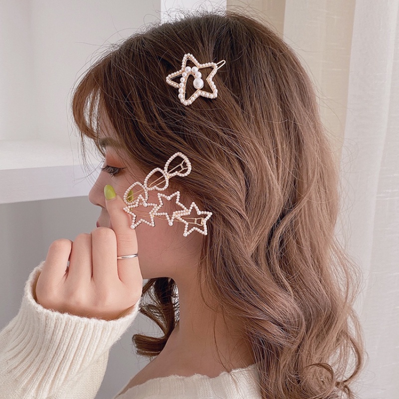 Kẹp tóc đính đá thời trang Hàn Quốc dành cho nữ 2021 mới