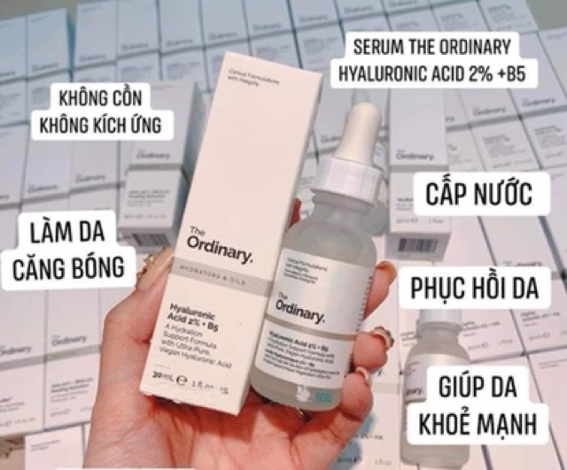 Serum The Ordinary Hyaluronic Acid 2% + B5 Serum cấp nước và hồi phục da