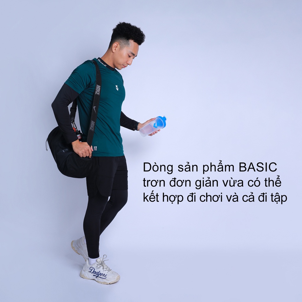 Áo thun thể thao tập gym nam SHAMDI đồ tập gym basic kết hợp đi chơi, cả đi tập - 984