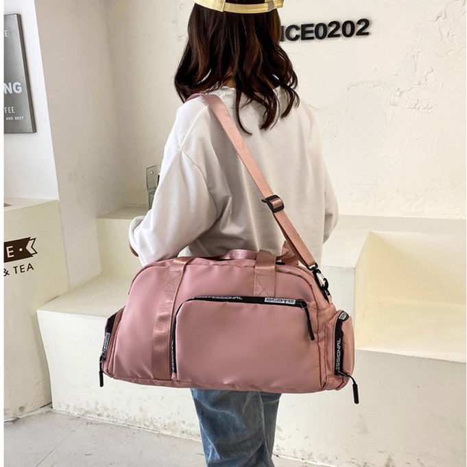 Túi xách du lịch nam nữ ZAJA cỡ lớn thời trang gập gọn nhiều ngăn đựng giày phong cách đeo vai ulzzang