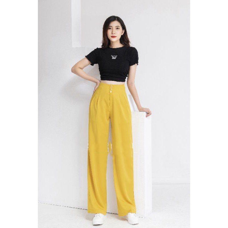 Quần tây ống rộng lưng cao gen bụng cạp liền cao cấp siêu tôn dáng-705 | BigBuy360 - bigbuy360.vn