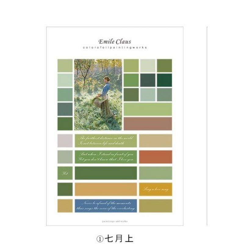 STICKER bộ tranh cổ điển trang trí sổ tay, vật dụng Vintage