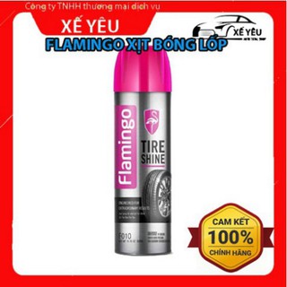 Xịt Dưỡng Bóng Vỏ Lốp Ô Tô - Phục Hồi Nhựa Đen Flamingo F010 500ml - SẢN PHẨM CHÍNH HÃNG.