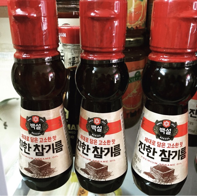 Dầu mè đậm đặc Beksul CJ Fooda chai thuỷ tinh 110ml - Nhập khẩu Hàn Quốc
