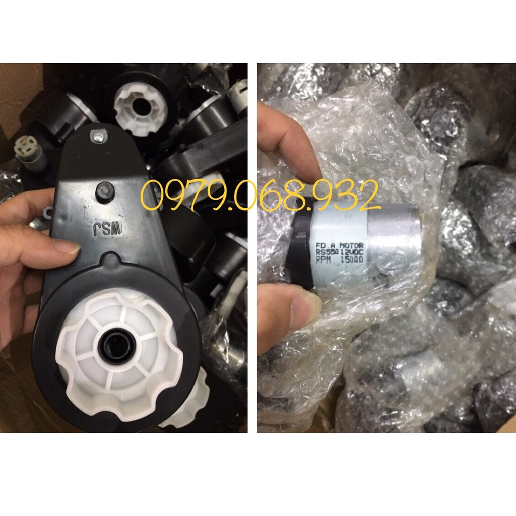 Động Cơ Hộp Số Xe Ô Tô Điện Trẻ Em Motor RS550-12V18000RPM