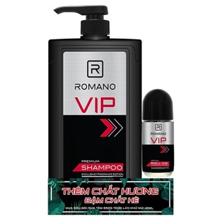 DẦU GỘI NƯỚC HOA CAO CẤP ROMANO VIP 650G TẶNG LĂN KHỬ MÙI 40ML