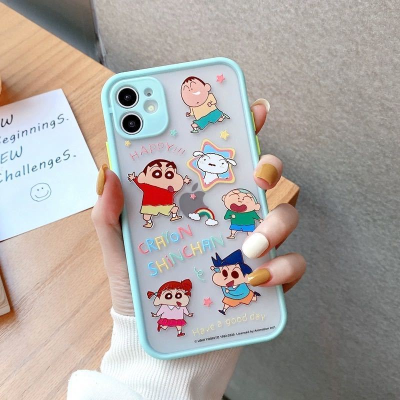 Ốp Điện Thoại Nhựa Nhám Họa Tiết Cậu Bé Bút Chì Cho IPhone 6 6S 7 8 Plus X XR XS 11 12 13 Pro Max 12