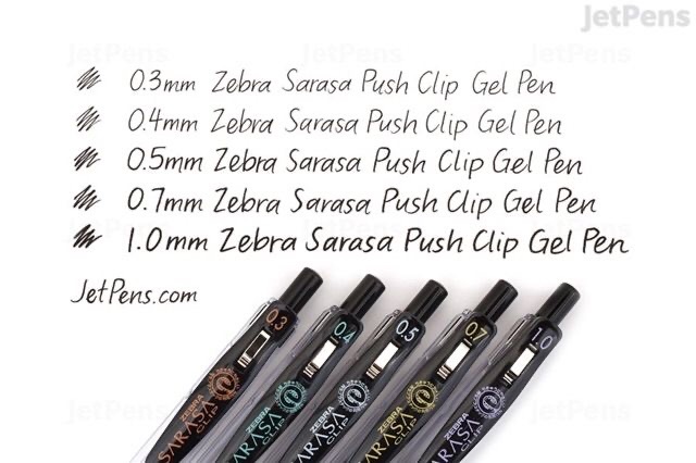 Bút bi gel Sarasa Clip Zebra (set 10 cây)