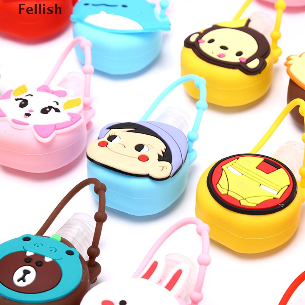 [Fellish] 30ml Funny Cute Carton Hand Sanitizer Shower Lotion Holder Empty Round Bottle 436VN