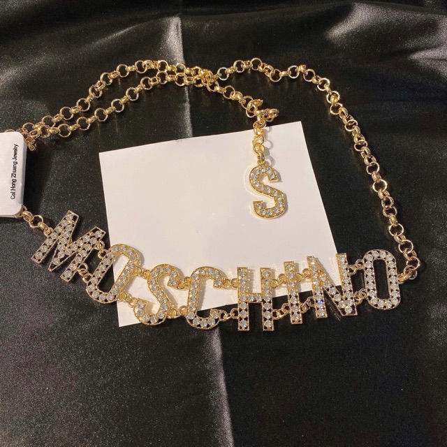 Belt Moschino Đính Đá