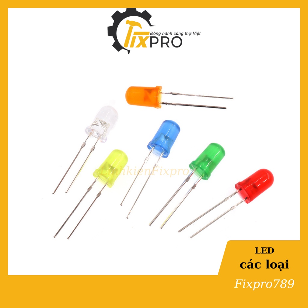 LED 3mm màu đỏ thân trong suốt (Túi 10c)