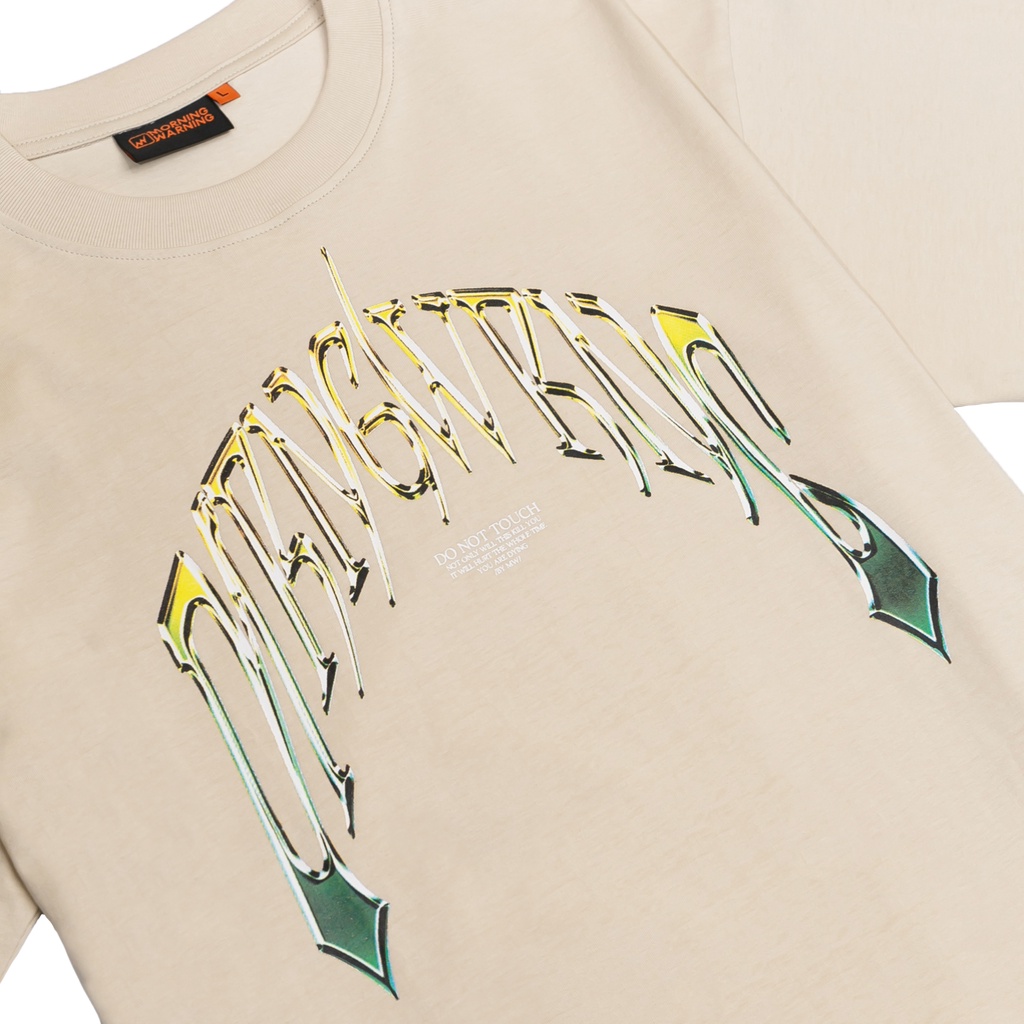 Áo thun Morning Warning Chrome Cream - Áo Thun Unisex Form Rộng Tay Lỡ Oversize Cotton 100% Local Brand