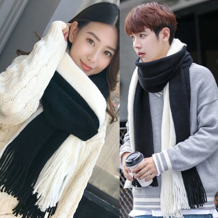 Khăn Chất Len Dạ Cashmere Pha Màu Style Hàn Quốc Dành Cho Cả Nam Và Nữ AA