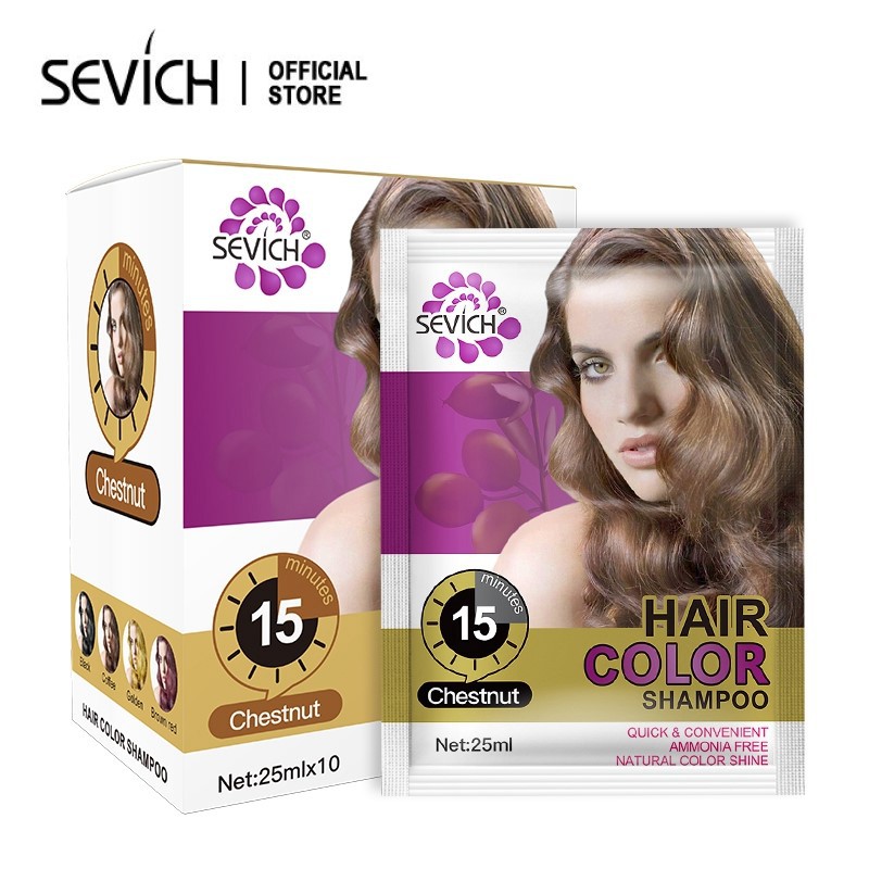 Set 10 gói thuốc nhuộm tóc Sevich 15 phút nhanh chóng không phai màu chất lượng cao | BigBuy360 - bigbuy360.vn