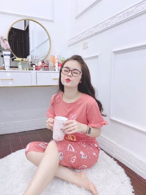 Bộ quần áo cottong nữ thoáng mát ( ảnh thật )