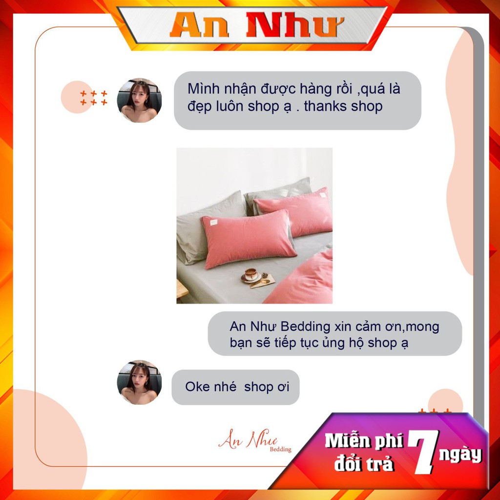 Vỏ gối nằm 45x65 vỏ gối, bao gối cotton đũi An Như Bedding