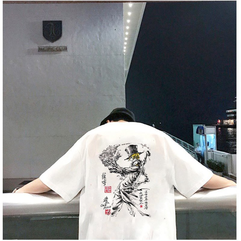 Áo thun unisex form rộng phong cách Nhật Bản đẹp độc lạ vải dày mịn 2019T1677