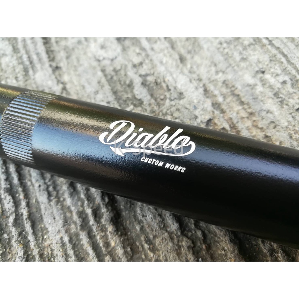 Ghi đông thẳng Diablo đen mờ cho Honda Rebel 300 và Rebel 500