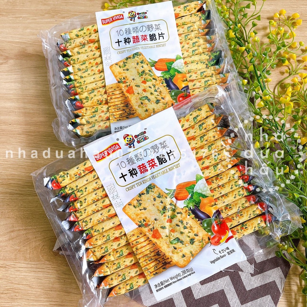 Một gói bánh kiêng vị rau củ/ phomai Viviga Hongkong gói 288g