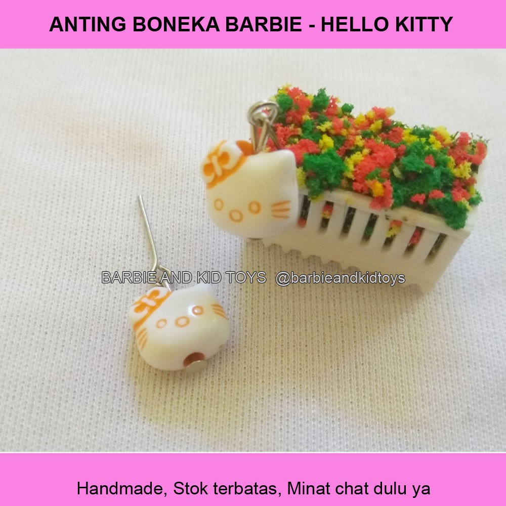 Khuyên Tai Búp Bê Hình Hello Kitty Xinh Xắn Cho Bé Gái