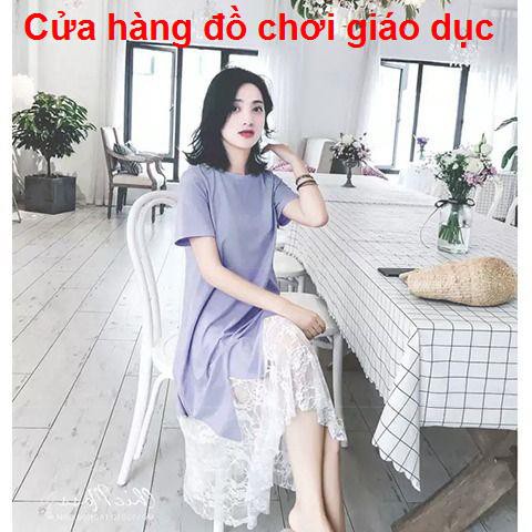 XINH XINH Váy bà bầu mùa hè 2020 lưới màu đỏ mới thời trang mẹ dài giữa quần áo hợp RẺ QUÁ