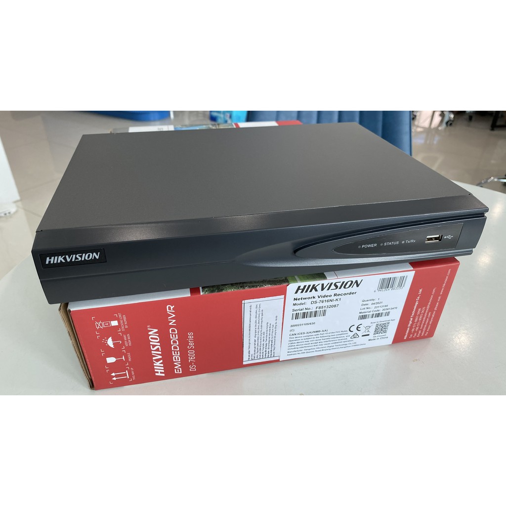 (Cần có thợ lắp đặt) ĐẦU GHI HÌNH NVR CAMERA IP 16 KÊNH HIKVISION DS-7616NI-K1 | BigBuy360 - bigbuy360.vn