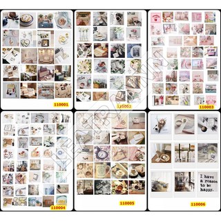 Sticker washi A4 [ ẢNH POLAROID ] Dạng Lì Trang Trí Bullet Journal Siêu Đẹp MẪU 1 (110001-110006)
