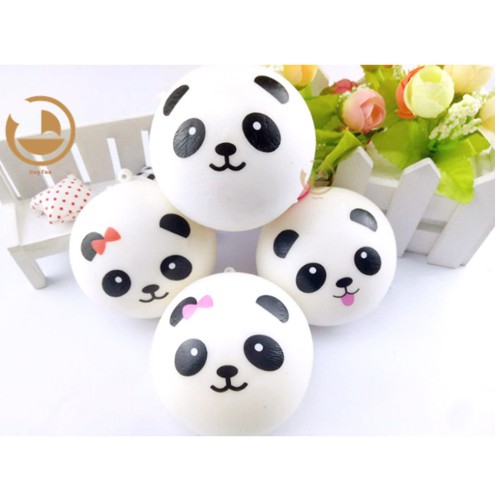 Đồ Chơi Mềm Nở Chậm Làm Từ PU Bánh Gấu Trúc 4cm