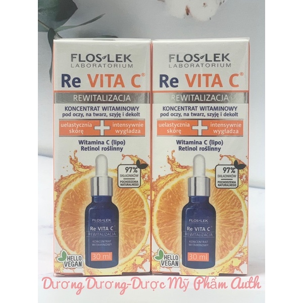 Tinh chất dưỡng sáng, trẻ hóa da Floslek Re Vita C 30ml