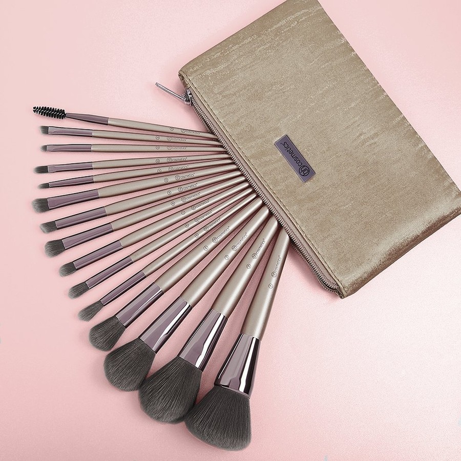 Bộ Cọ Trang Điểm BH Cosmetics Lavish Elegance 15 Piece Brush Set With Cosmetic Bag