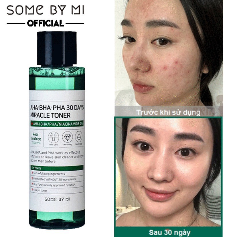 Toner làm sạch sâu AHA-BHA-PHA 30Days Some By Mi