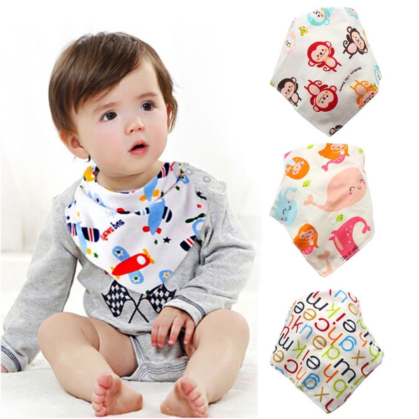 Yếm cotton in hoạt hình dễ thương cho bé