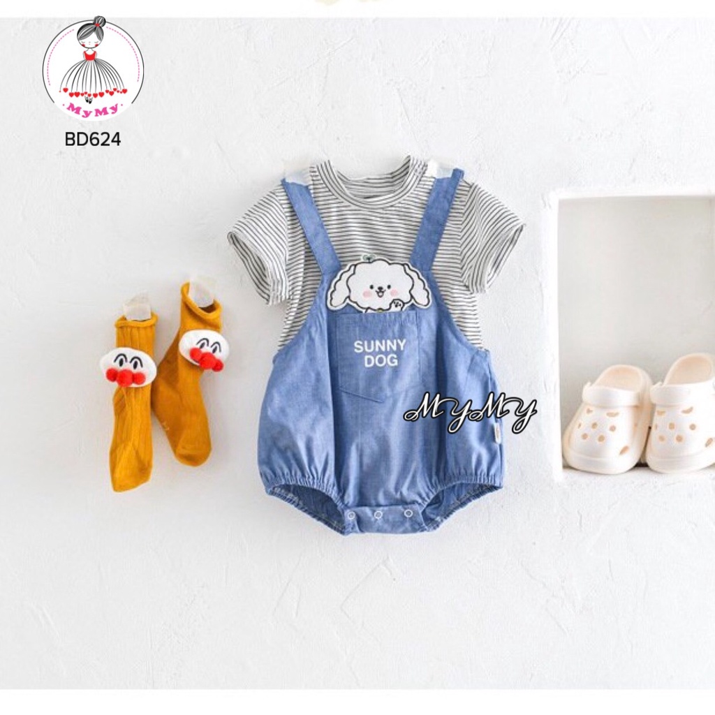 Body yếm thỏ sọc xanh