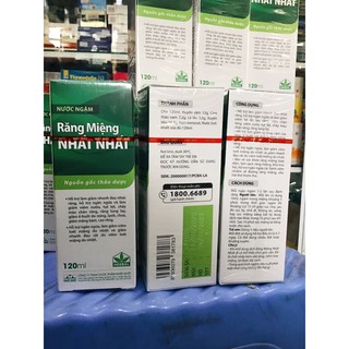 Nước ngậm răng  miệng nhấtnhất 120ml