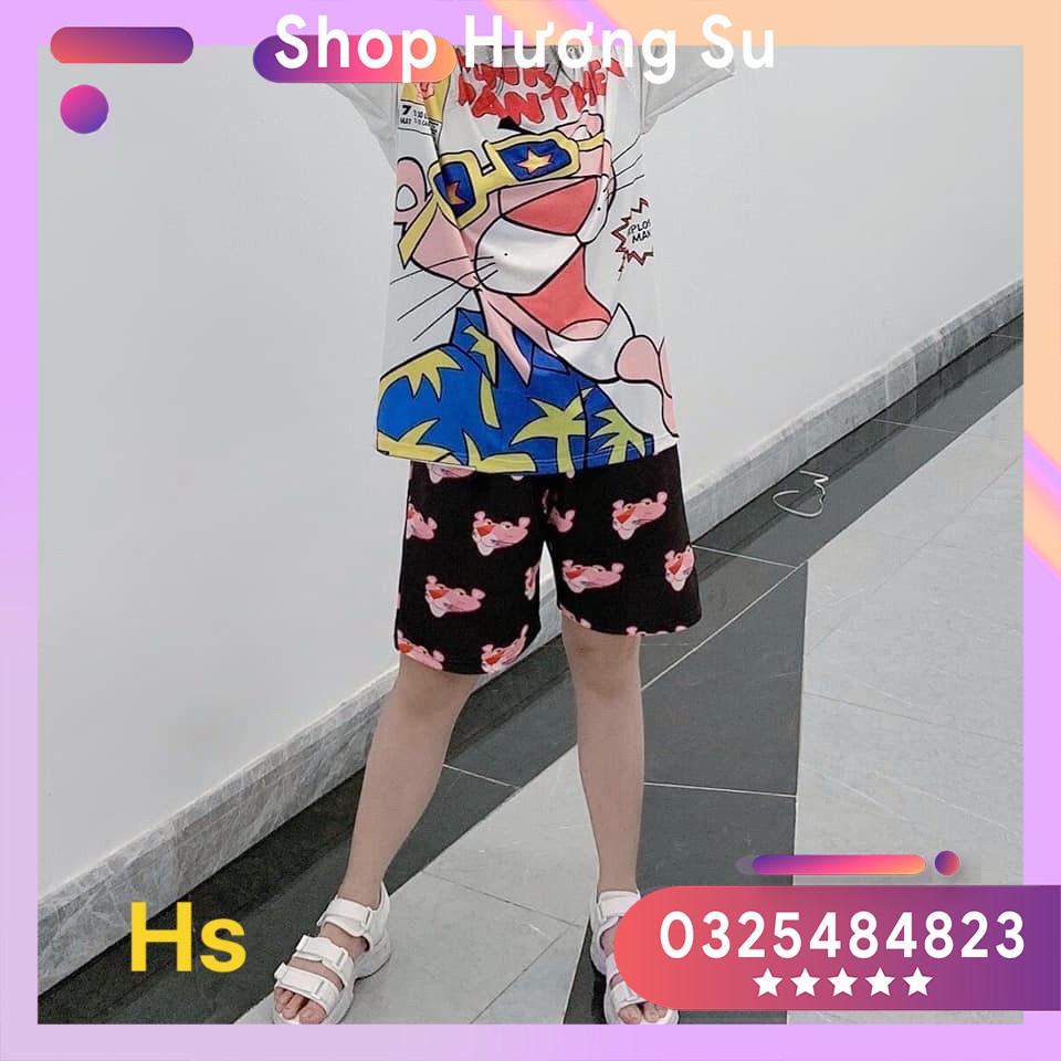 [Mã WASTHOT giảm 15K đơn bất kì] Set Unisex Cartoon 3D Cute (Áo Thun + Quần Short)-HươngSu