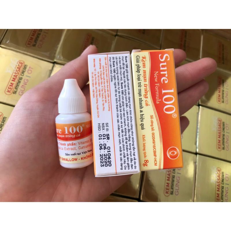 ( Chính hãng) Kem Bôi Mụn Trứng Cá Sure 100 (8g)