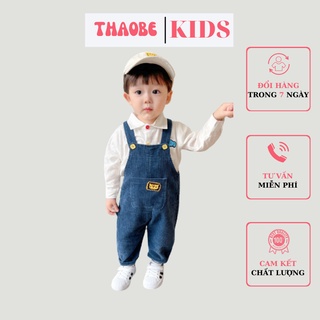 Yếm quần cho bé trai và bé gái, yếm cho bé in hình thú chất liệu nỉ nhung cho bé trai và bé gái nặng 7-18kg thaobekids
