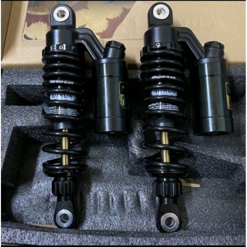 Phuộc Nitron Đen Ty vàng bình dầu - tăng chỉnh cho Wave, Dream, Sirius, Future, Jupiter....