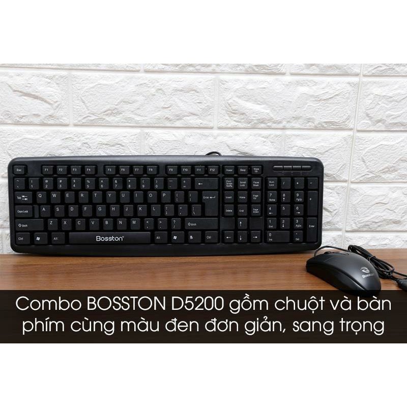 Combo bàn phím chuột bosston D5200 - BH 3 tháng