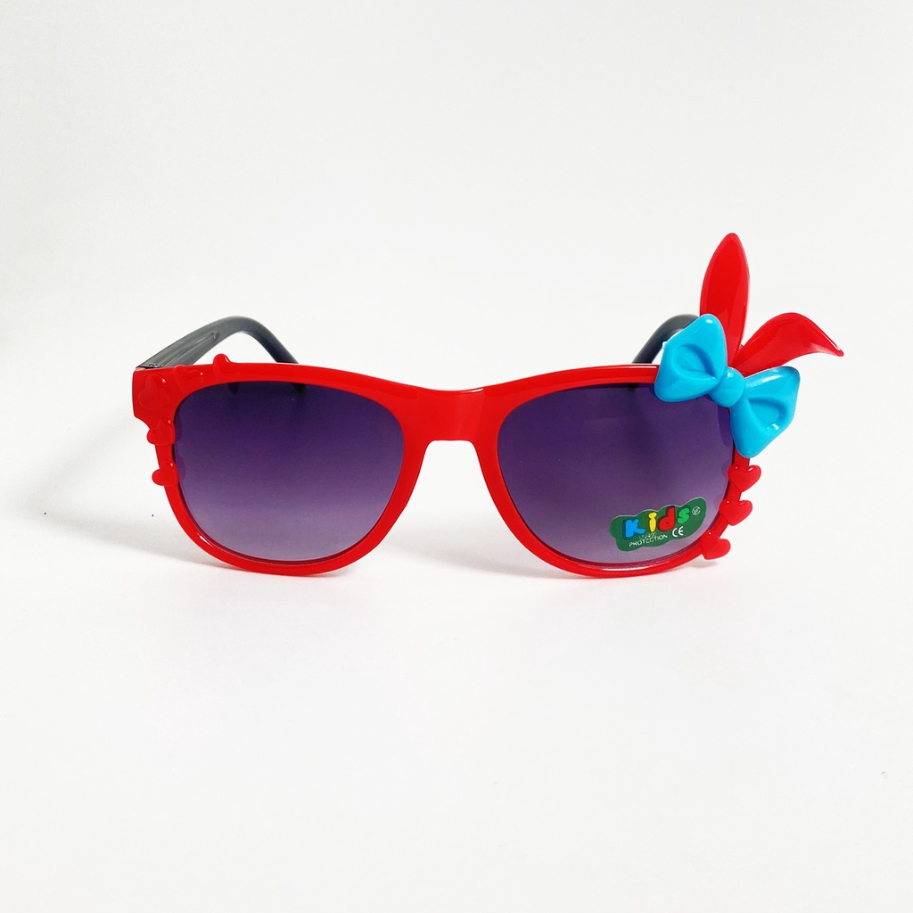 Kính mát trẻ em Jun Secret tròng kính đính nơ tai thỏ nhiều màu siêu đáng yêu dành cho bé từ 1 đến 5 tuổi JS50A02