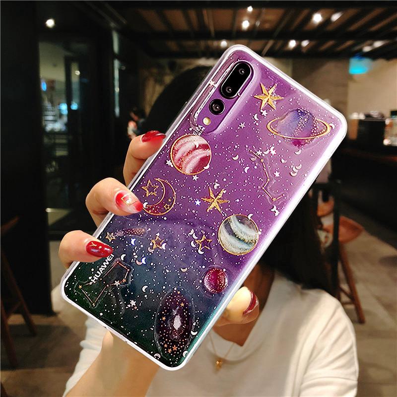 Ốp lưng nhựa PC hình vũ trụ cho điện thoại Huawei P30 P30 Pro P30 Lite