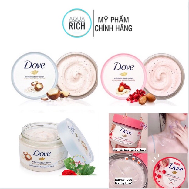 Tẩy Tế Bào Chết Dove Exffoliating Body Polish Mỹ + Đức - 298g