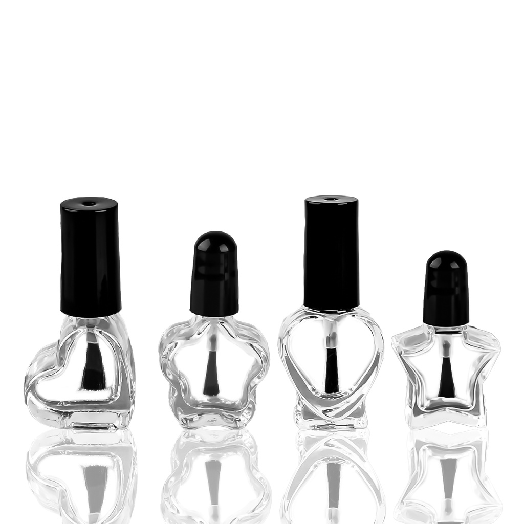 Lọ Thủy Tinh Rỗng 5ml Đựng Nước Sơn Móng Tay Kèm Nắp Cọ Cho Làm Móng