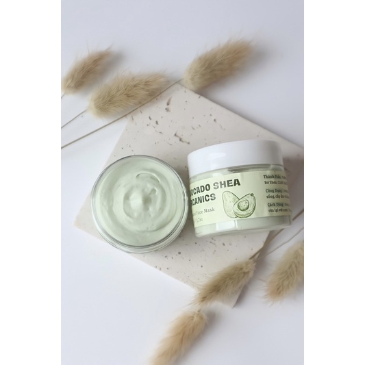 Mặt nạ đắp mặt thiên nhiên từ quả bơ và Shea Butter hữu cơ, handmade Choosebythie