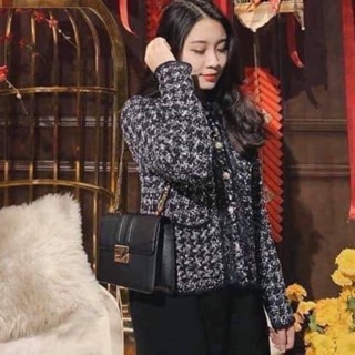 Áo khoác len chất tweed đan zara