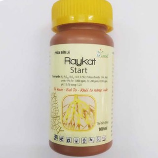 Phân bón lá sinh học RAYKAT START chai 100ml SIÊU RA RỄ - NỞ BỤI TO
