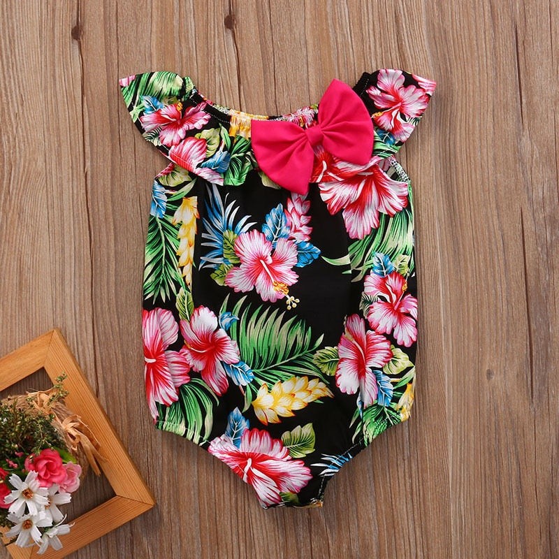 Bộ Bodysuit Một Mảnh Hình Hoa Dễ Thương Cho Bé Sơ Sinh