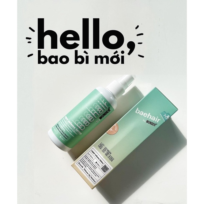 Xịt Mọc Tóc BAEHAIR BY WUNDER Làm Phồng Chân Tóc, Ngăn ngừa Rụng Tóc